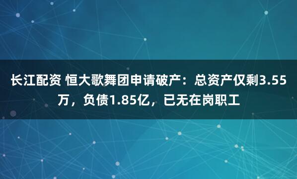 长江配资 恒大歌舞团申请破产：总资产仅剩3.55万，负债1.85亿，已无在岗职工