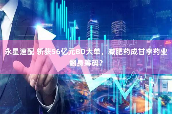 永星速配 斩获56亿元BD大单，减肥药成甘李药业翻身筹码？